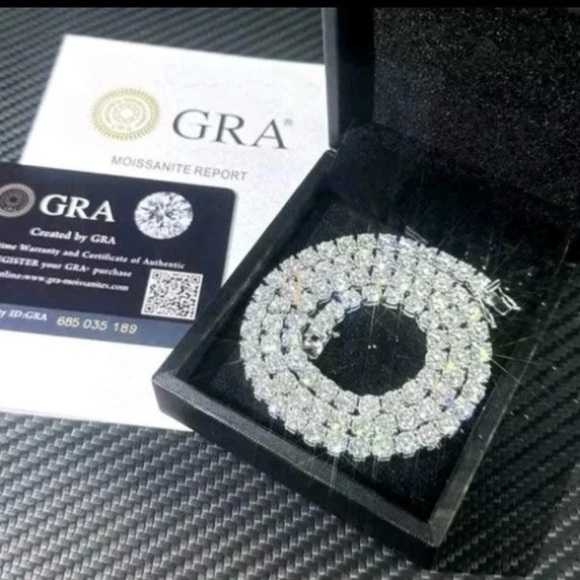 Silver Moissanite Necklace